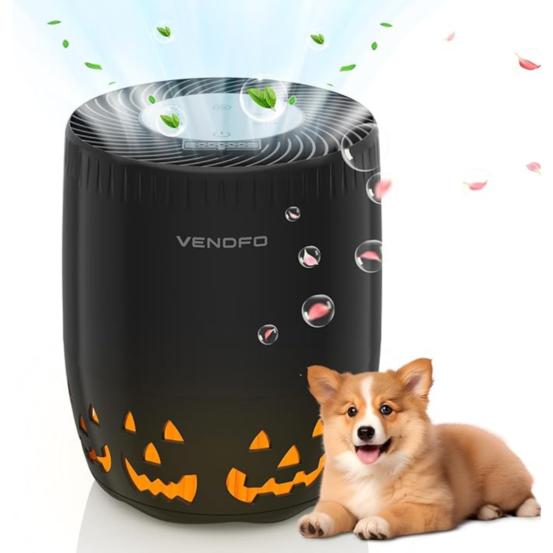 3-Stage HEPA Filtration Air Purifier With Pumpkin Light For Home (2 Colors)