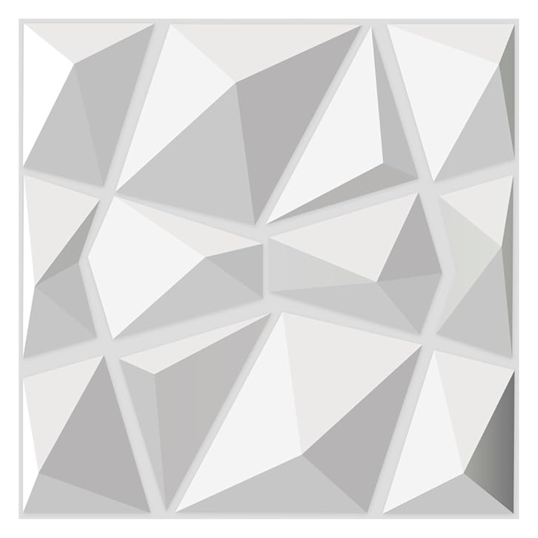 33-Pack Art3d 12" x 12" 3D Wall Panels W/ Diamond Design