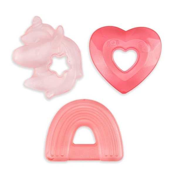 3-Count Itzy RitzyBaby Girl's Water-Filled Textured Teethers