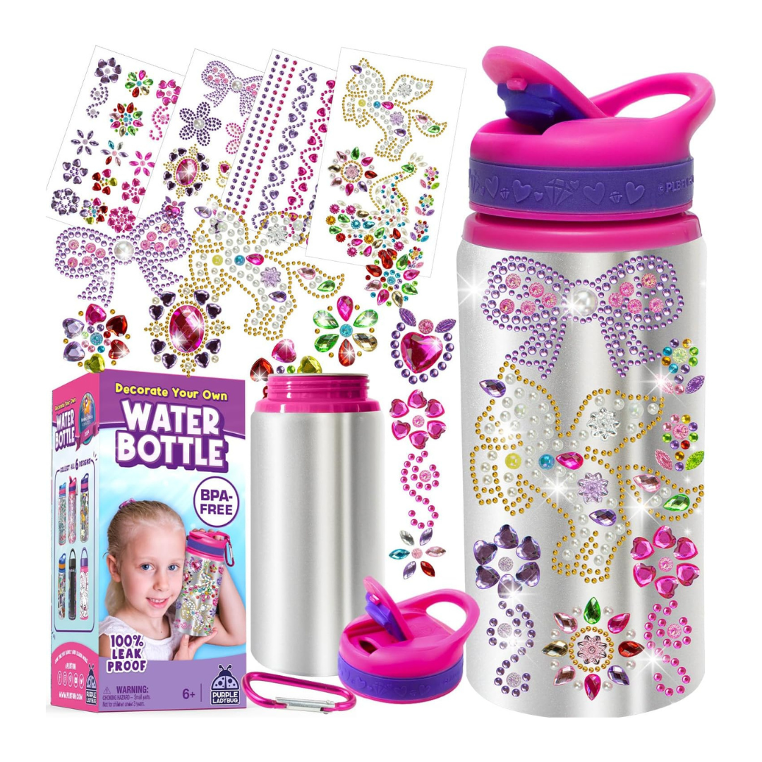 PURPLE LADYBUG Decorate Your Own Water Bottle Kits