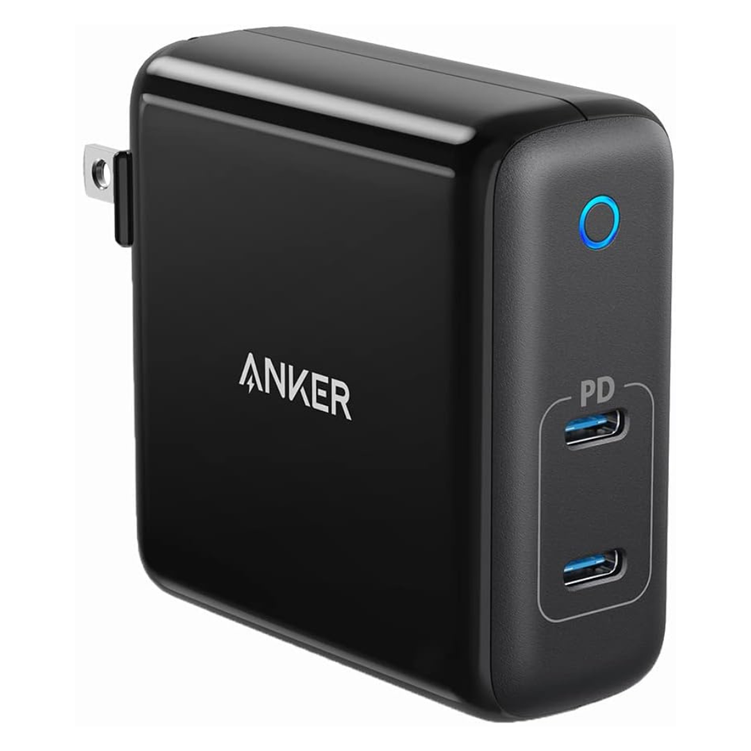 Anker 60W 2-Port USB C Charger, PowerPort Atom PD 2 [GAN Tech] Compact Foldable Wall Charger