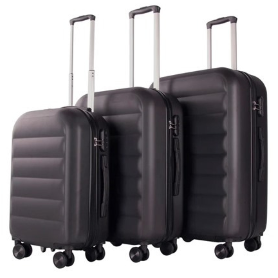 3-Piece Lior Expandable Hardshell Luggage Set (20", 24" & 28") (3 Colors)