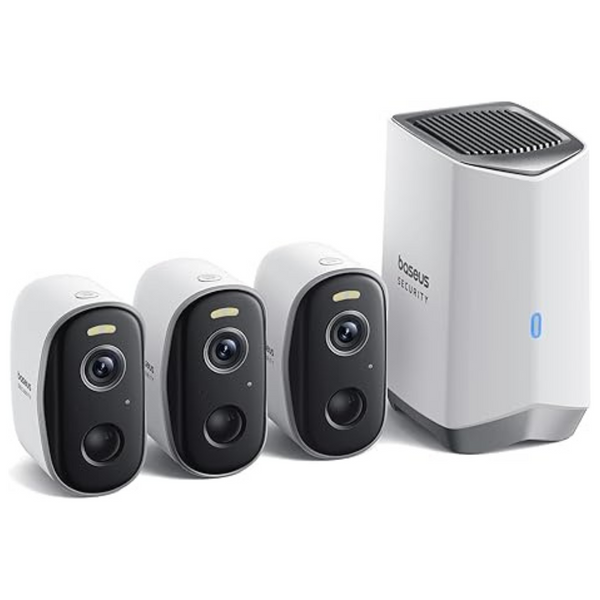 Baseus N1 2K Wireless Subscription Free Security Cameras (3-Cam)