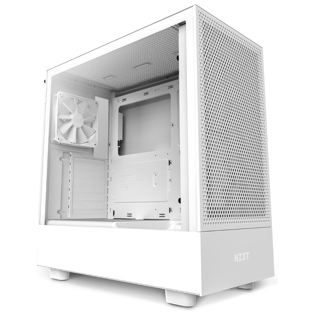 NZXT H5 Flow Compact ATX Mid-Tower PC Gaming Case (White)