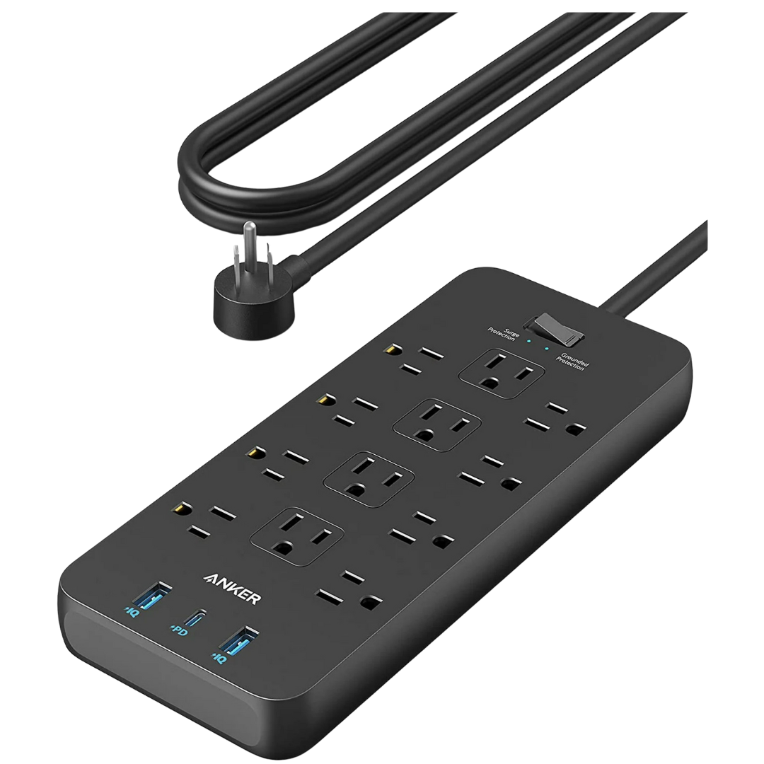 Anker 12-Outlets Power Strip Surge Protector W/ 2 USB-A & 1 USB-C Ports