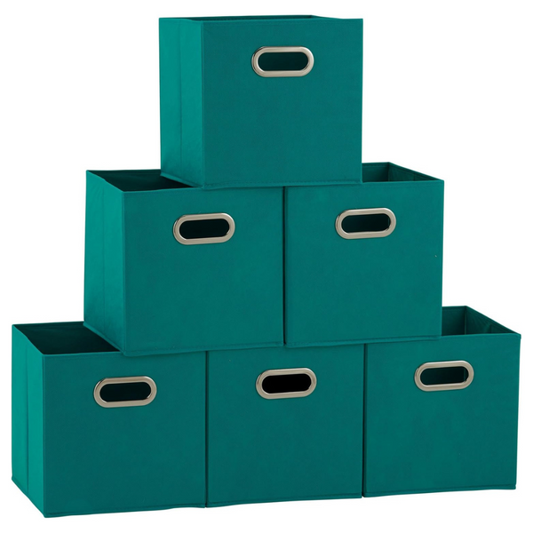 6-Pack Household Essentials 11" x 11" Foldable Fabric Storage Bins