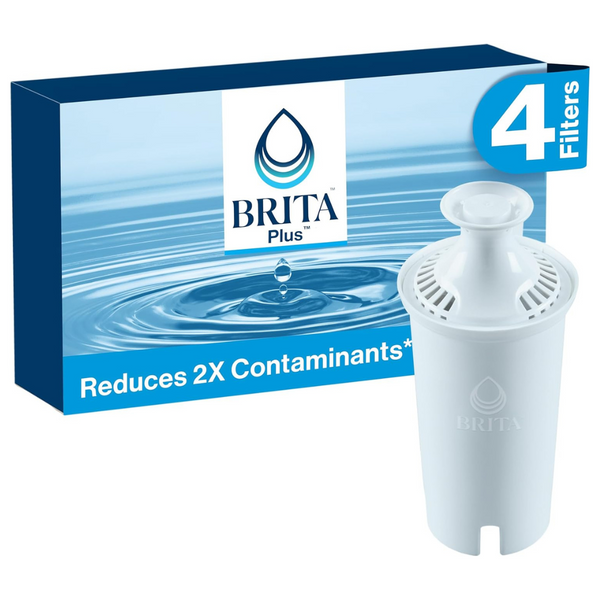 4-Count Brita Plus Replacement Water Filter For Pitchers & Dispensers