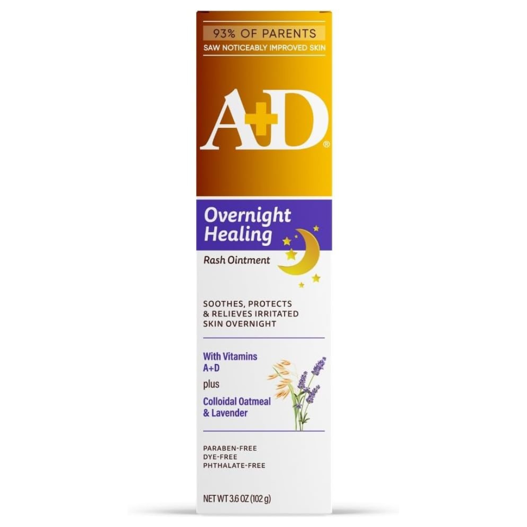 A+D Overnight Healing Diaper Rash Ointment, 3.6 Oz