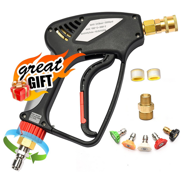 High Pressure Washer Short Gun With 360 Degree Swivel