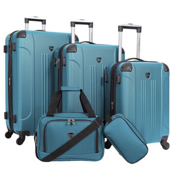 5-Piece Travelers Club Chicago Plus Expandable Hardside Luggage Set