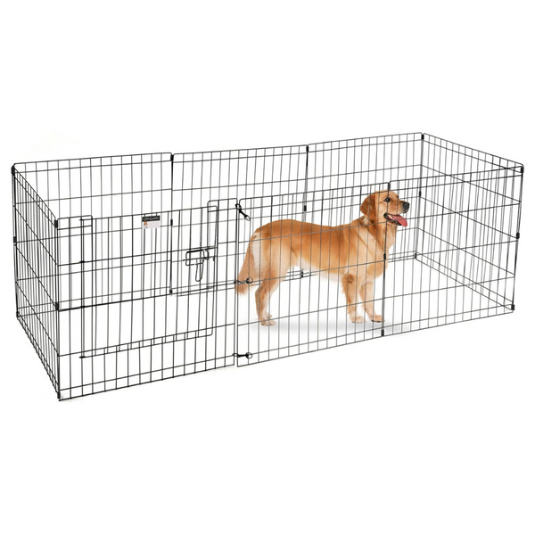 Foldable Metal Playpen For Dogs With Eight 24" Panels