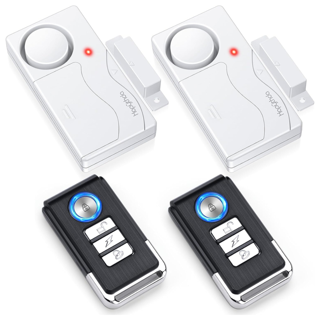 2-Pack Magnetic Door Alarms Sensors Chimes For Kids Safety