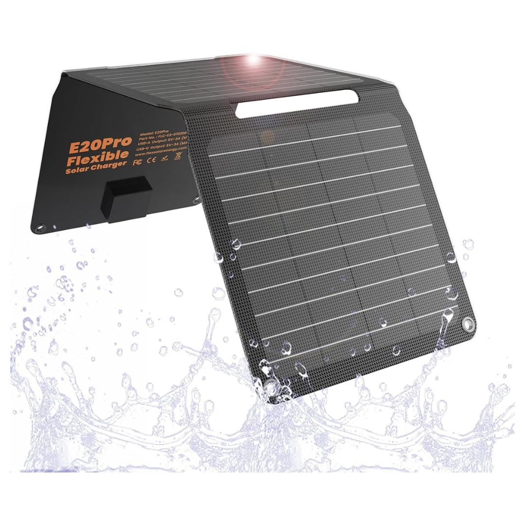 FlexSolar 20W Waterproof Portable Foldable Solar Power Panel Charger