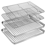 Baking Sheet Tray With Cooling Rack Set (2 Pans + 2 Racks)