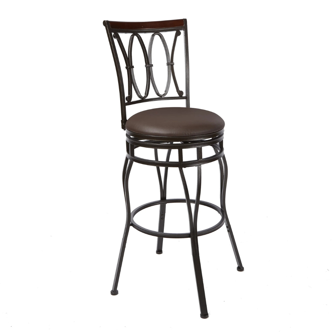 Better Homes & Gardens Indoor Adjustable 24″ Or 29″ Swivel Barstool, Oil Rubbed Bronze