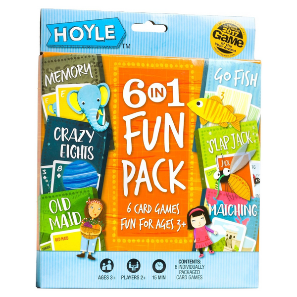 Hoyle 6 In 1 Fun Pack Kids Playing Cards Games