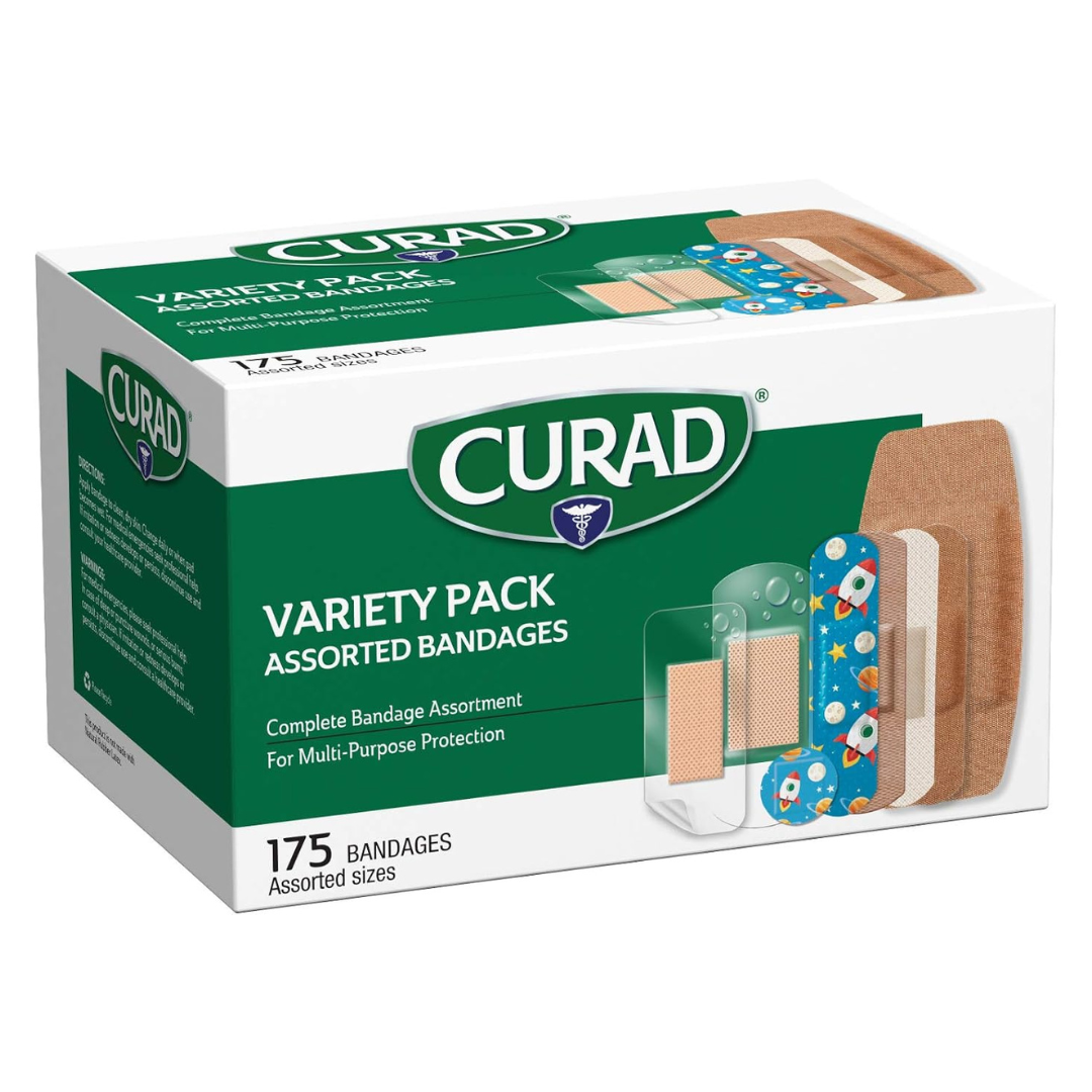 175-Count Curad Waterproof Family Bandage Variety Pack