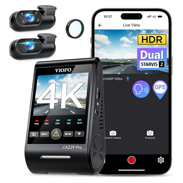 VIOFO A229 Pro 3 Channel 4K HDR Dash Cam