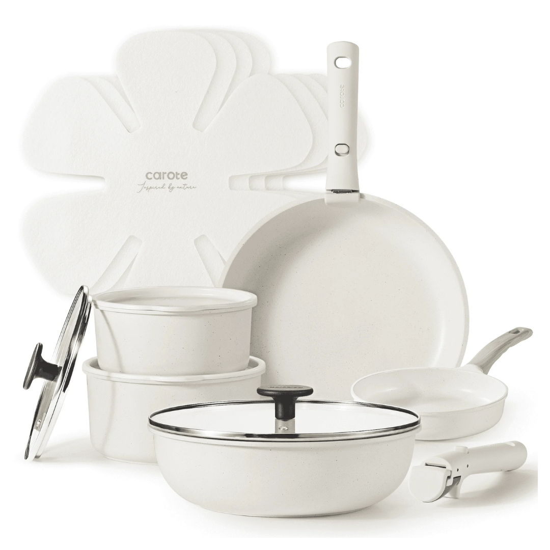 Carote 15-Piece Granite Non Stick Pots And Pans Set