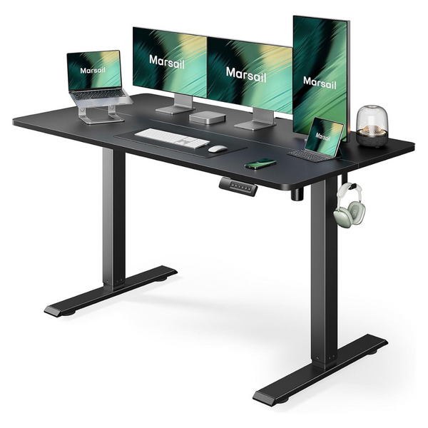 Adjustable Height Stand Up Electric Standing Desk (24"D x 55"W x 46.5"H)