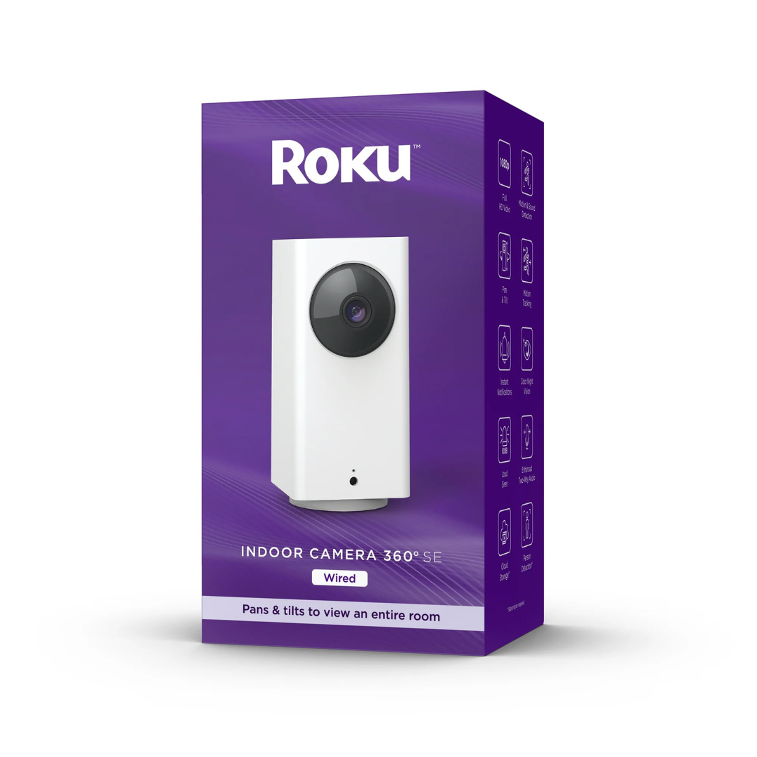 Roku 360 Degree Wi-Fi-Connected Wired 1080p Security Surveillance Camera