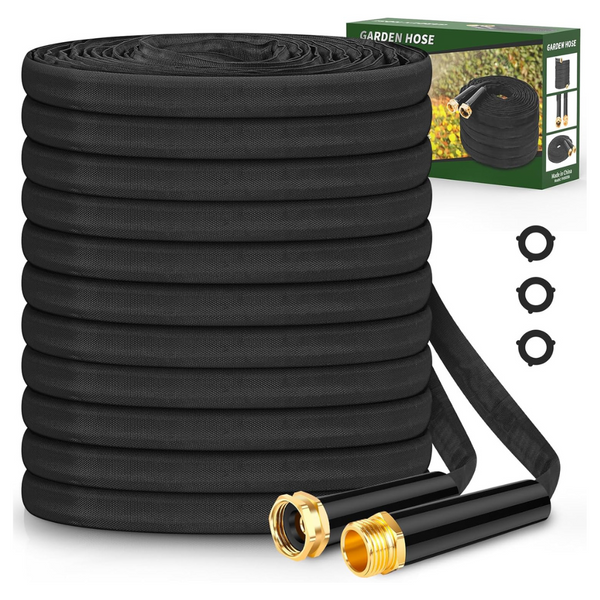 50ft Non-Expandable Flexible & Tough Lightweight & Sturdy Garden Hose