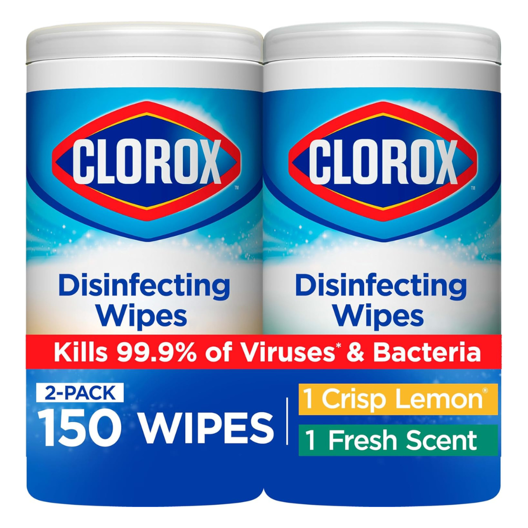 150-Count (2pk x 75ct) Clorox Disinfecting Bleach Free Cleaning Wipes