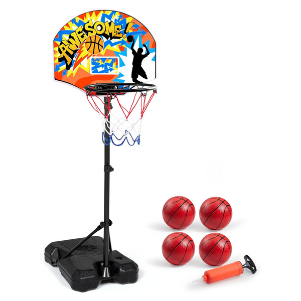 JOYIN Kids Adjustable Height 2.8 ft-6.2 ft Toddler Basketball Hoop