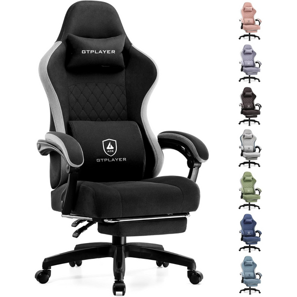 Gtplayer High Back Ergonomic Gaming Computer Chair w/ Footrest