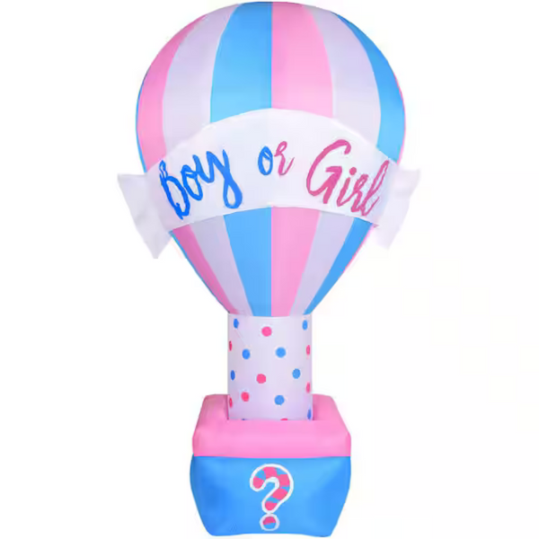 10-Ft. Inflatable Boy or Girl Balloon Sign with Lights,Storage Bag