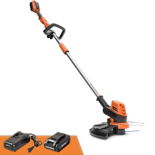 LawnMaster 24V 12" Cordless String Trimmer with 2.0Ah Battery & Charger