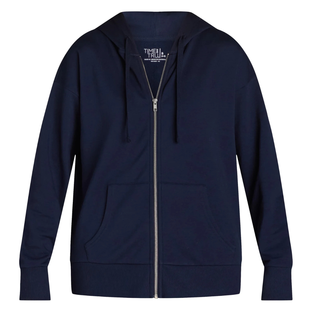 Time and Tru Womens Fleece Zip Hoodie (Various)