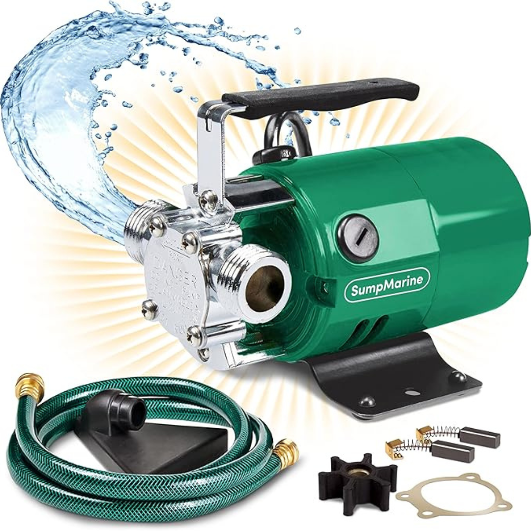 SumpMarine Portable Electric Water Transfer Pump, 115V 330 Gallon