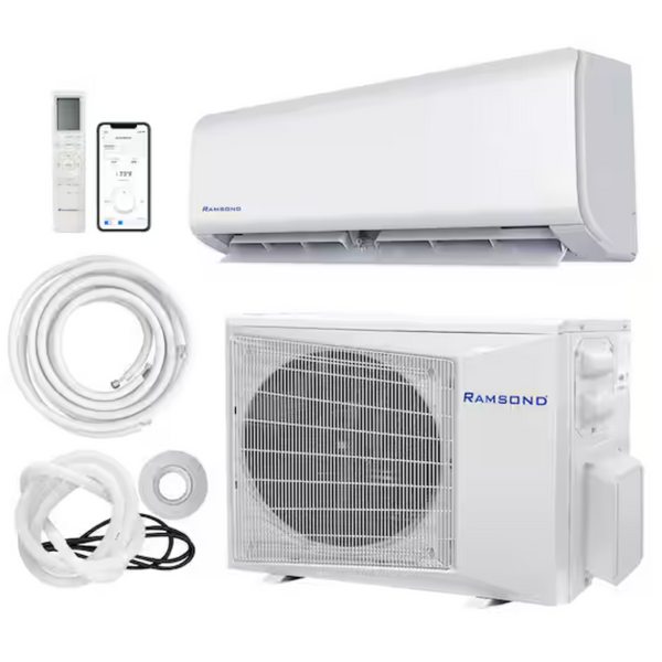 Ramsond 12,000BTU SEER 19 1 Plus Ton Wi-Fi Ductless Split Air Conditioner