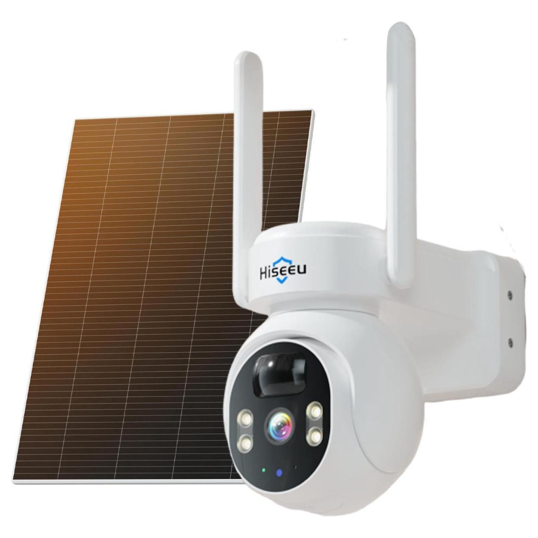 Hiseeu Solar Camera Outdoor, 4MP Wireless Battery Camera