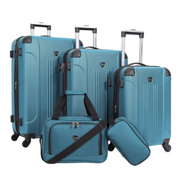 5-Piece Travelers Club Chicago Plus Expandable Hardside Luggage Set (2-Colors)