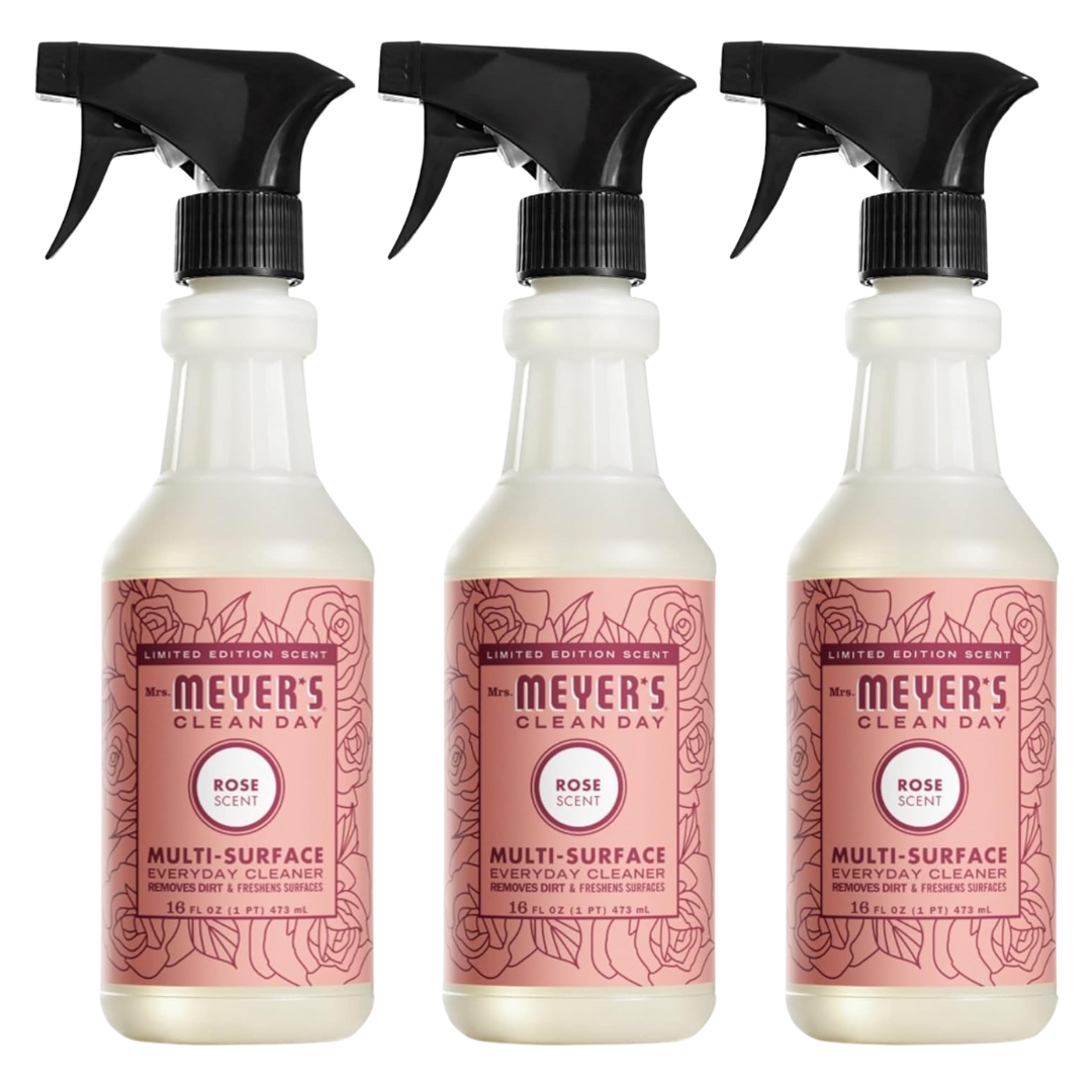 MRS. MEYER’S CLEAN DAY All-Purpose Cleaner Spray, Limited Edition Rose (16 Fl. Oz – Pack Of 3)