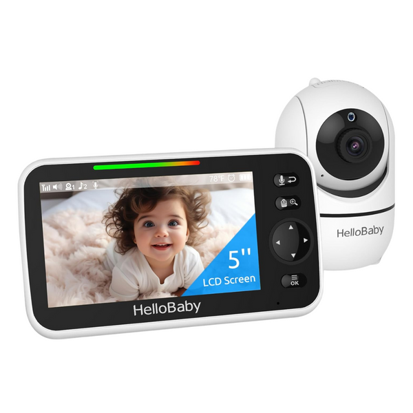 HelloBaby HB6550pro 5" Video Baby Monitor With Pan-Tilt-Zoom Video