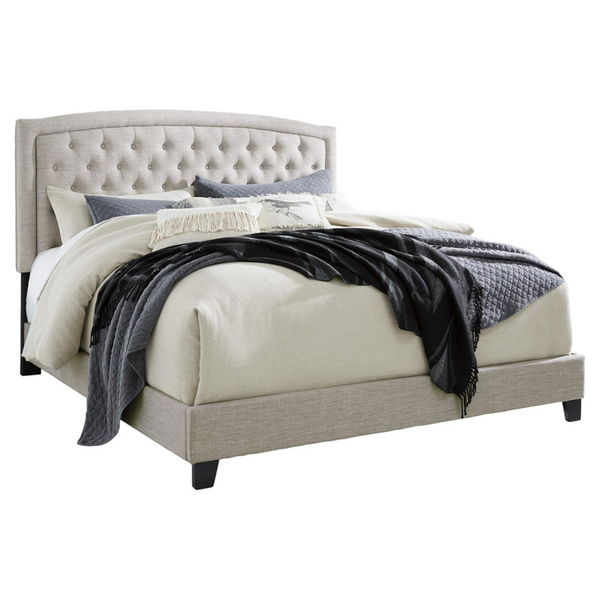 Signature Design Queen Button-Tufted Upholstered Platform Bed