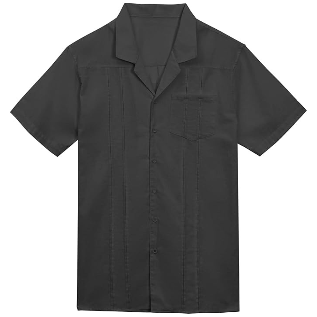 Men's Casual Summer Cuban Guayabera Linen Shirts