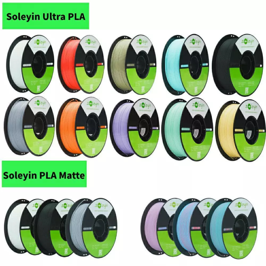 2.2 lbs Creality Soleyin Ultra PLA 3D Printing Filament (1.75mm, Various Colors)