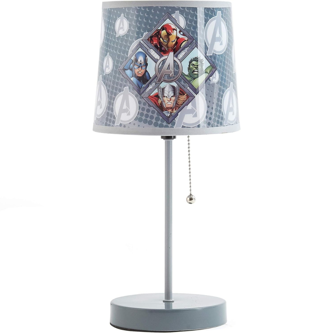 Avengers Stick Table Kids Lamp with Pull Chain (Various)