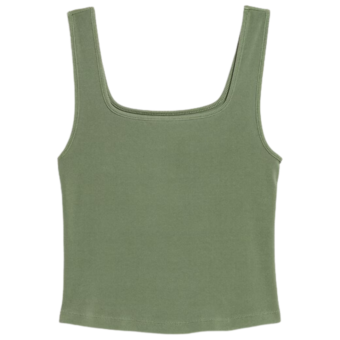 Old Navy Women's Ultra-Crop Tank Top (Olive)