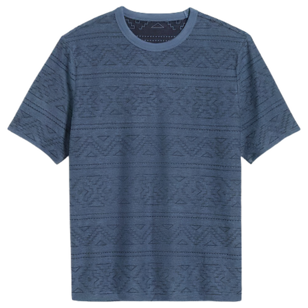 Old Navy Men's Textured Jacquard T-Shirt (Navy)