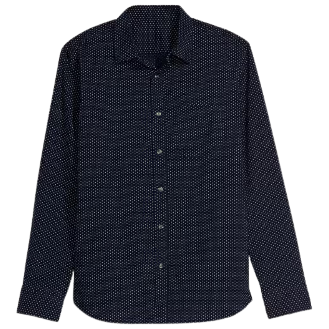 Old Navy Men's Slim-Fit Built-In Flex Everyday Dot-Print Shirt