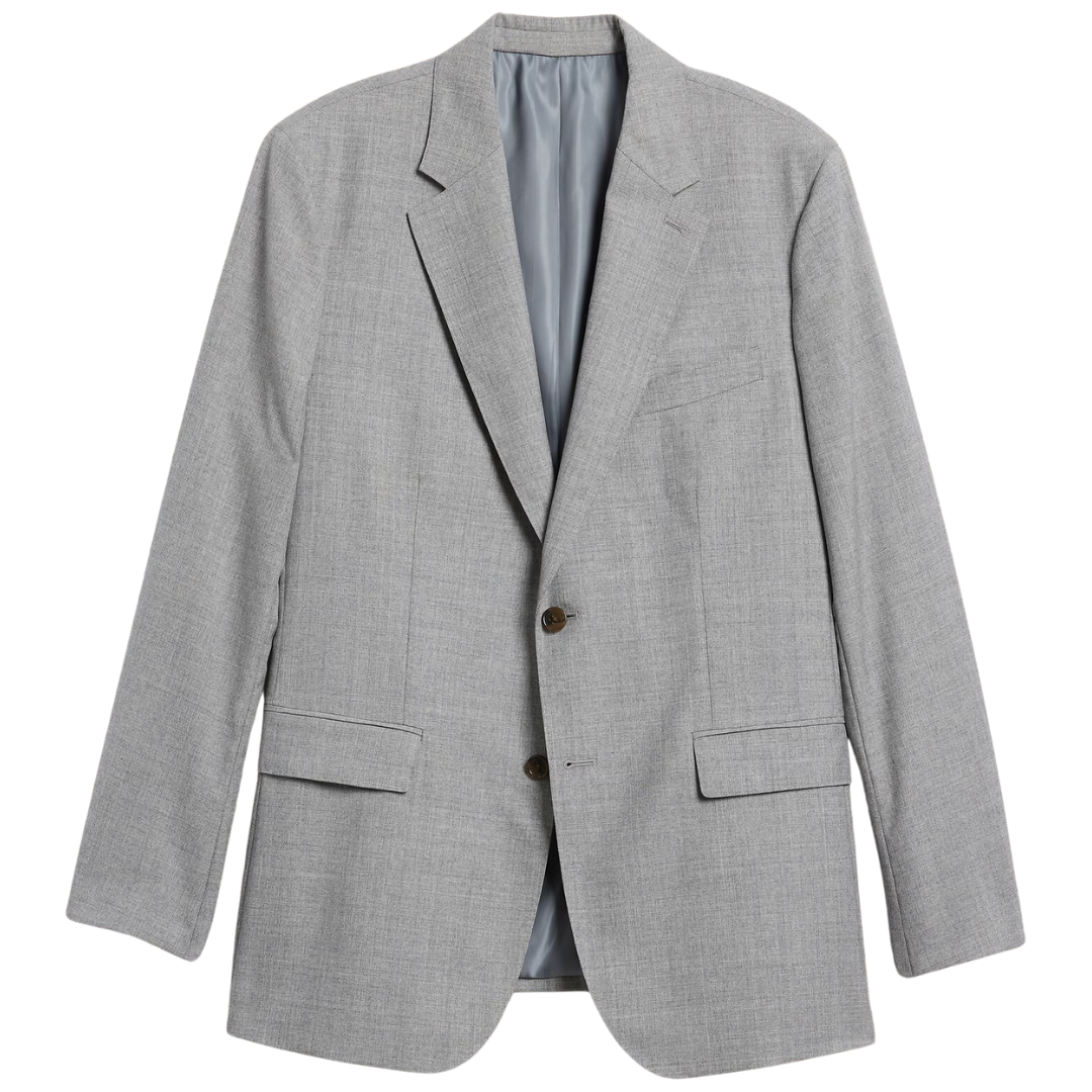 Banana Republic Men's Signature Italian Rustico Suit Jacket (Light Gray)