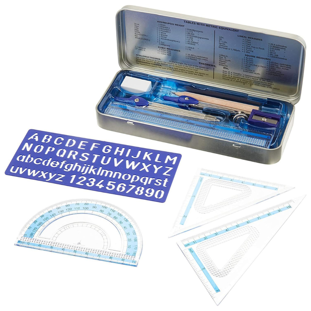 10-Piece Staedtler Xcellence Math Set for Drawing, Measuring Tools