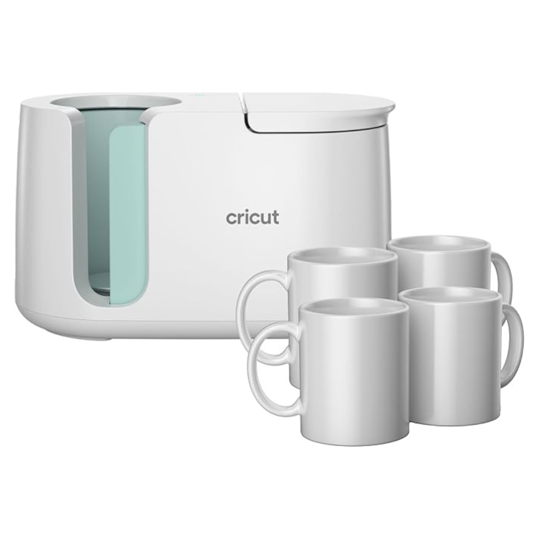 Cricut Mug Heat Press Machines With 4 Blank Mugs (12oz Each)