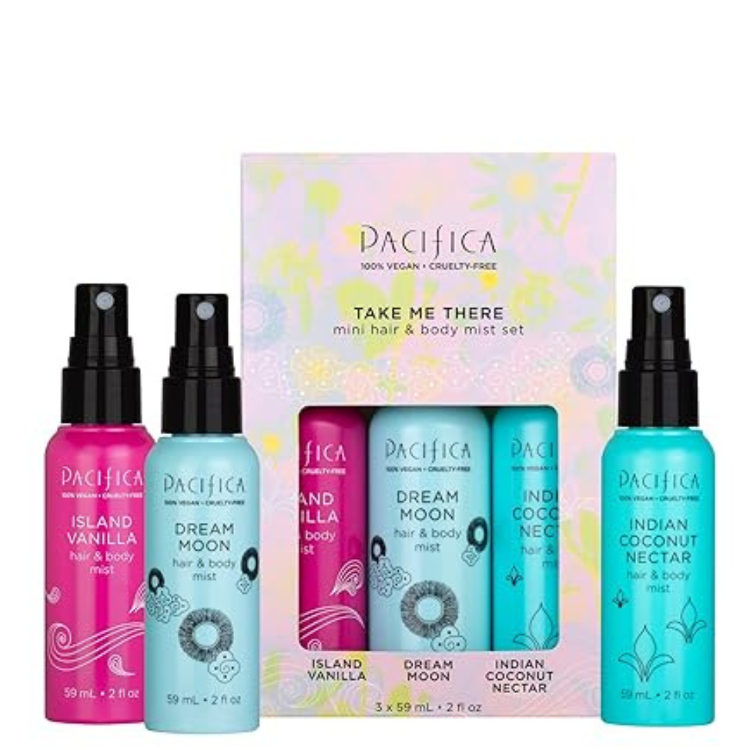 Pacifica Hair & Body Mist Take Me There Travel Size Gift Set