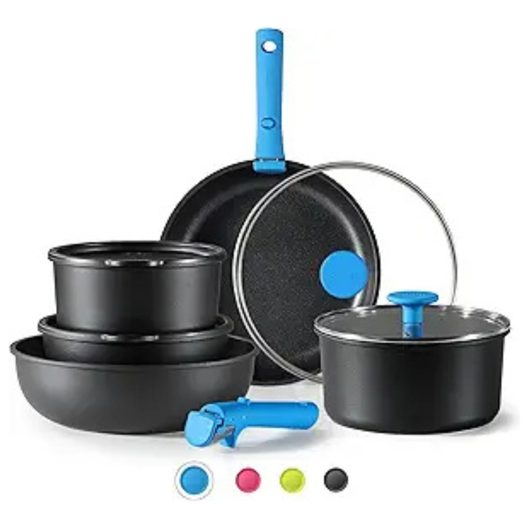 11-Piece Carote Non Stick Pots & Pans Set